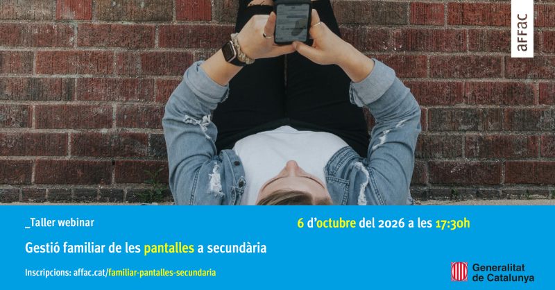 Webinar: Gestió familiar de les pantalles